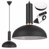 Závesná stropná lampa ČIERNA zlatá E27 kovová LOFT moderná nad stôl dosku