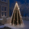 Svetelná sieť na vianočný stromček 250 LED, studená biela 250cm-ForU-328885