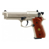 Pištoľ CO2 Beretta M92 FS nickel/wood, kal. 4,5mm diabolo