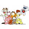 CUKROVÁ TLAČ jedlý obrázok na tortu Cukrová hmota Garfield Priatelia 2 + MENO