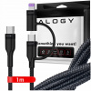 Kábel Alogy USB typ C - Apple Lightning 1 m čierny