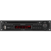 Monacor PA-1140RCD - RDS tuner/CD prehrávač s USB rozhraním, pre PA mixážne zosilňovače s vkladacími priehradkami na prednej strane