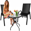 Gardlov 23461 Balkónový set stôl + 2 stoličky čierny
