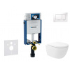 Geberit Kombifix Set predstenovej inštalácie, klozetu Oudee Vortex a dosky softclose, tlačidlo Sigma30, biela/chróm SANI15CA3181