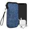 kwmobile Universal telefon Pouch Size XXL - 7 - Neoprene smartphone Pouch with Zip - Water-Repellent Mobile Pouzdro na telefon - Sleeve in Ocean modrá / světle modrá