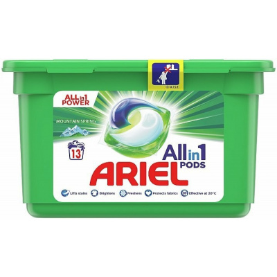 Ariel All-in-1 Mountain Spring Gelové tablety 13 ks