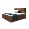 Wilsondo Čalúnená boxspring manželská posteľ Leila s matracom - hnedá Rozmer: 180x200