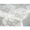 Vianočný teflonový obrus so vzorom hviezd a sniehových vločiek - Felix - svetlo sivý