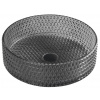 Sapho BEAUTY MARAGUA gravírované sklenené umývadlo na dosku priemer 39,5cm, čierna TY214