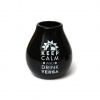 Mate Green Keramická kalabasa Čierna Keep Calm 350 ml