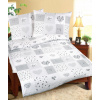 Bellatex Povlečení bavlněné Šedé srdce patchwork, 140x200, 70x90cm
