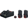 Bosch Professional GAL 12V-40 + 2x GBA 12V 3.0Ah akumulátor do náradia a nabíjačka, 3 Ah Li-Ion akumulátor, 1600A019RD; 1600A019RD