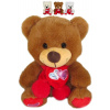 PLYŠ Medvídek se šálou Love 18cm 3 barvy