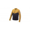 Pánska mikina celozips SENSOR COOLMAX THERMO čierna/mustard XXL