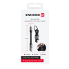 SWISSTEN Kľúčenka USB-A / Lightning kábel - magnetický - prívesok na kľúče - 10 cm - čierny