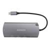 AXAGON HMC-6M2 Viacportový rozbočovač, USB 3.0, M.2-SATA, HDMI, Gbit-LAN, 2x USB-A, 1x USB-C