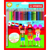 Farebné ceruzky 1924 STABILO color 20+4 fluorescenčné mix farieb