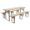 Set pivný DORTMUND Mini3, stôl 117x56x76,5 cm, 2x lavica 117x25x46,5 cm, drevo 27 mm