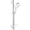 GROHE Rainshower SmartActive sprchová súprava, ručná sprcha 3jet priemer 150 mm EcoJoy, 60 cm sprchová tyč s poličkou na mydlo a sprchová hadica 175 cm, chróm/mesačná biela, 26592LS0