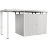 Prístrešok pre záhradný domček Biohort HighLine 2 vel. S 150x195 cm strieborný metalický