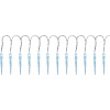Reťaz MagicHome Vianoce Icicle, 12x LED studená biela, 12 cencúľov, 3xAA, IP44, exteriér, osvetlenie, L-2,20 m