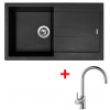Granitový drez Sinks AMANDA 860 Pureblack + drezová batéria VITALIA