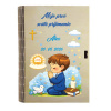 Drevená krabička na prvé sväté prijímanie s menom a dátumom – pamiatka a dar Vzor 2 veľkosť S