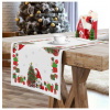 Vianočný behúň na stôl Škriatkovia 3 Biela 40x140 cm