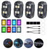 4X BEZDRÔTOVÉ STROBOSKOPICKÉ LED SVETLÁ 8 FARIEB DO AUTA MOTOCYKLA