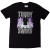 Tričko Teddy Swims - Retro Bootleg, Unisex,Čierna,M