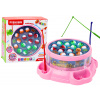 LEAN TOYS Hra Rybolov s udicami - ružová