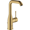 GROHE Essence páková umývadlová batéria s otočným výtokom, s odtokovou súpravou s tiahlom, výška výtoku 211 mm, Cool Sunrise, 32628GL1