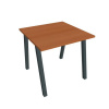 Hobis Pracovný stôl UNI A, 80x75,5x80 cm, čerešňa/čierna