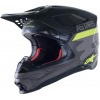 přilba SUPERTECH S-M10 2021 limitovaná edice AMS, ALPINESTARS (šedá/bílá/žlutá f