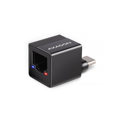 AXAGON ADE-MINIC USB-C 3.2 Gen 1 - Gigabit Ethernet MINI síťová karta, Realtek 8153, auto instal (ADE-MINIC)