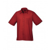 Premier Workwear Pánska košeľa s krátkym rukávom PR202 Burgundy -ca. Pantone 216 37 (14H)