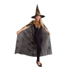 Rappa Čarodejnícky plášť s klobúkom a pavučinou pre dospelých/Halloween
