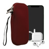 kwmobile Universal telefon Pouch Size XXL - 7 - Neoprene smartphone Pouch with Zip - Water-Repellent Mobile Pouzdro na telefon - Sleeve in Bordeaux