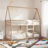 zahrada-XL Poschodová posteľ so strieškou 75x190 cm borovicový masív 3282089