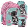 Školská taška - batoh pes ČIVAVA VIACFAREBNÝ 3 v 1 VYPR