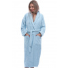 Azurový těhotenský župan do porodnice froté 1ZF3091 modrá XXL + První výměna zboží zdarma.