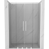 Mexen Velar Duo posúvacie sprchové dvere 160 cm, Priehľadné, Biele - 871-160-000-02-20
