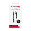 SWISSTEN Kľúčenka USB-C / Lightning kábel - magnetický - prívesok na kľúče - 10 cm - čierny