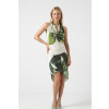 Zaväzovacie šaty Thira – Monstera zelená – nanoSPACE by LADA