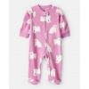 CARTERS CARTER'S Overal na zips fleece Sleep & Play prink Polar bear dievča 9m/veľ.74
