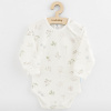 Dojčenské bavlnené body s dlhým rukávom New Baby Zoe 56 (1-2m) Biela