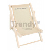 Drevená plážová stolička pre bábiky Folding Deckchair My little furniture Jolijou pre bábiky a plyšové hračky s veľkosťou 35 cm JJ6071