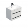 Swiss aqua technologies Koupelnová skříňka s umyvadlem SAT Cube Way 60x40 cm bílá lesk CUBE260ZBL
