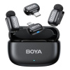 BOYA BOYA Microphone Wireless Mini 2-01 2.4GHz, with 2 transmitters and 2 receivers (Type-C and Lightning) Black EU