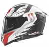 NOX prilba N401 Crower 2025 biela, čierna, červená, veľkosť M